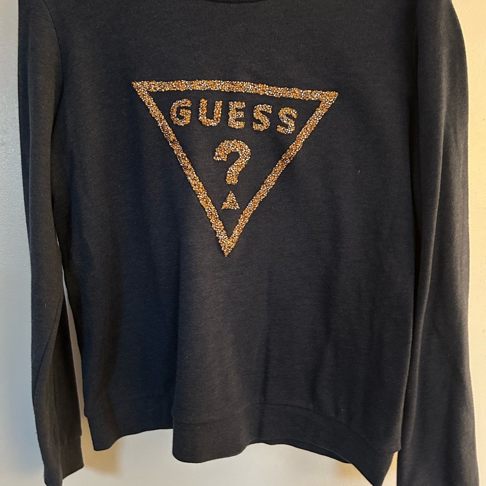 Guess Charcoal Sweater with Red Tag